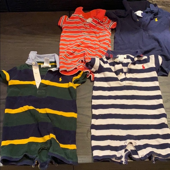 (4) 9M Ralph Lauren Rompers - Picture 1 of 5